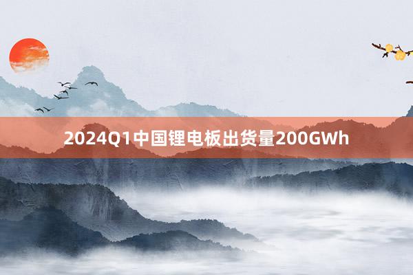 2024Q1中国锂电板出货量200GWh